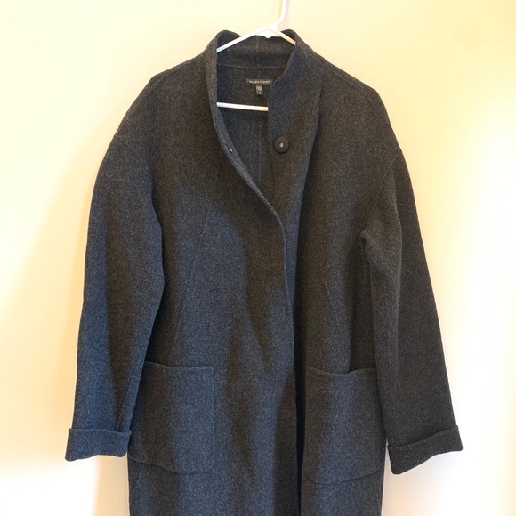 Eileen Fisher Jackets & Blazers - Eileen Fisher gray Wool soft snap jacket L